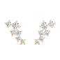 Elegant 14K Diamond Ear Climbers - 1/4 CTW Sparkling Earrings