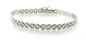 14k White Gold 3 Row 5mm Panther Bracelet 7 In