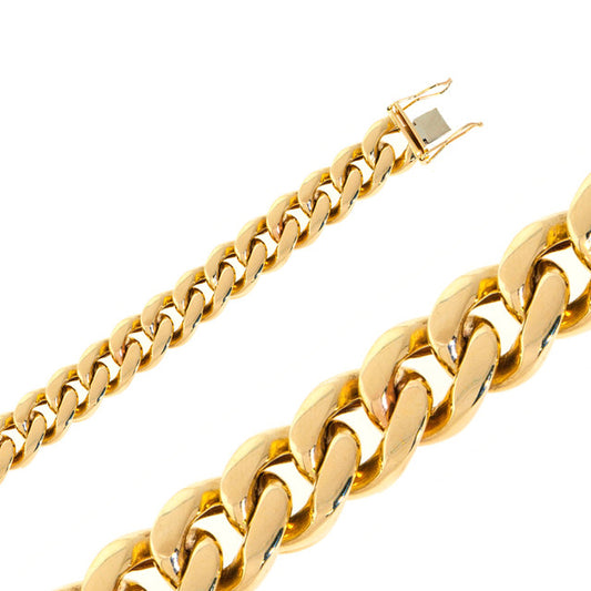 10K Yellow Gold 10mm Miami Cuban Bracelet 9 Inches 46.20 Grams