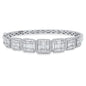 18K White Gold Diamond Bangle